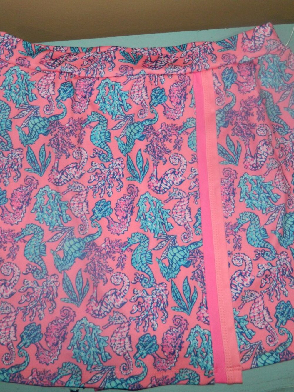 Simply Southern Seahorse Coral Reef Skort Sz S (WW-15)